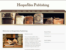 Tablet Screenshot of hesperidespublishing.com